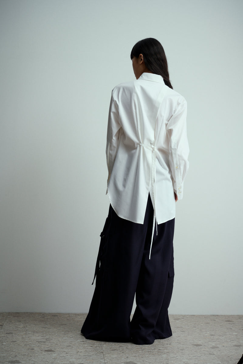 UJOH Relaxed White Shirt/ Back Slit