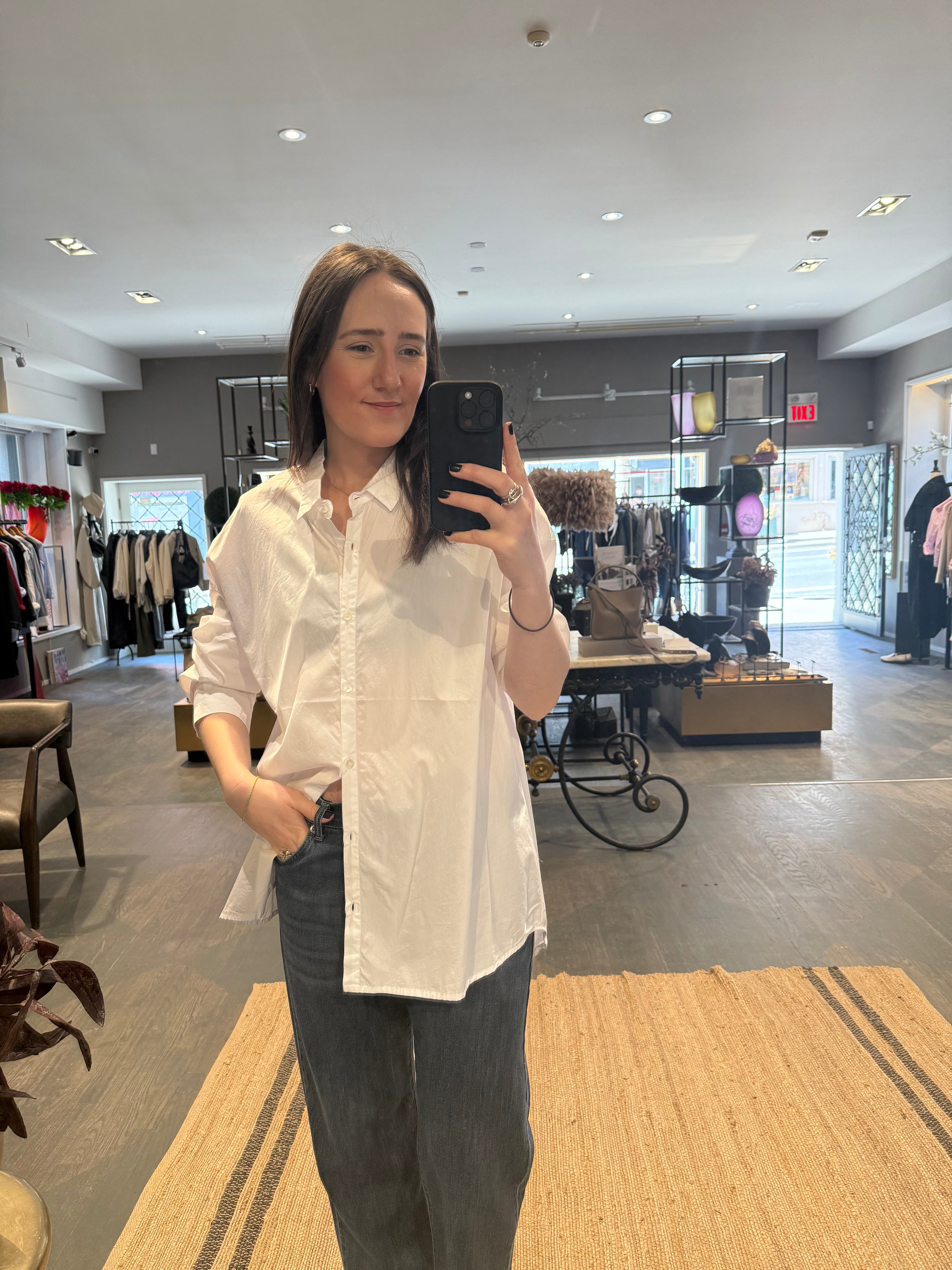 Private Oversized Cotton Shirt White