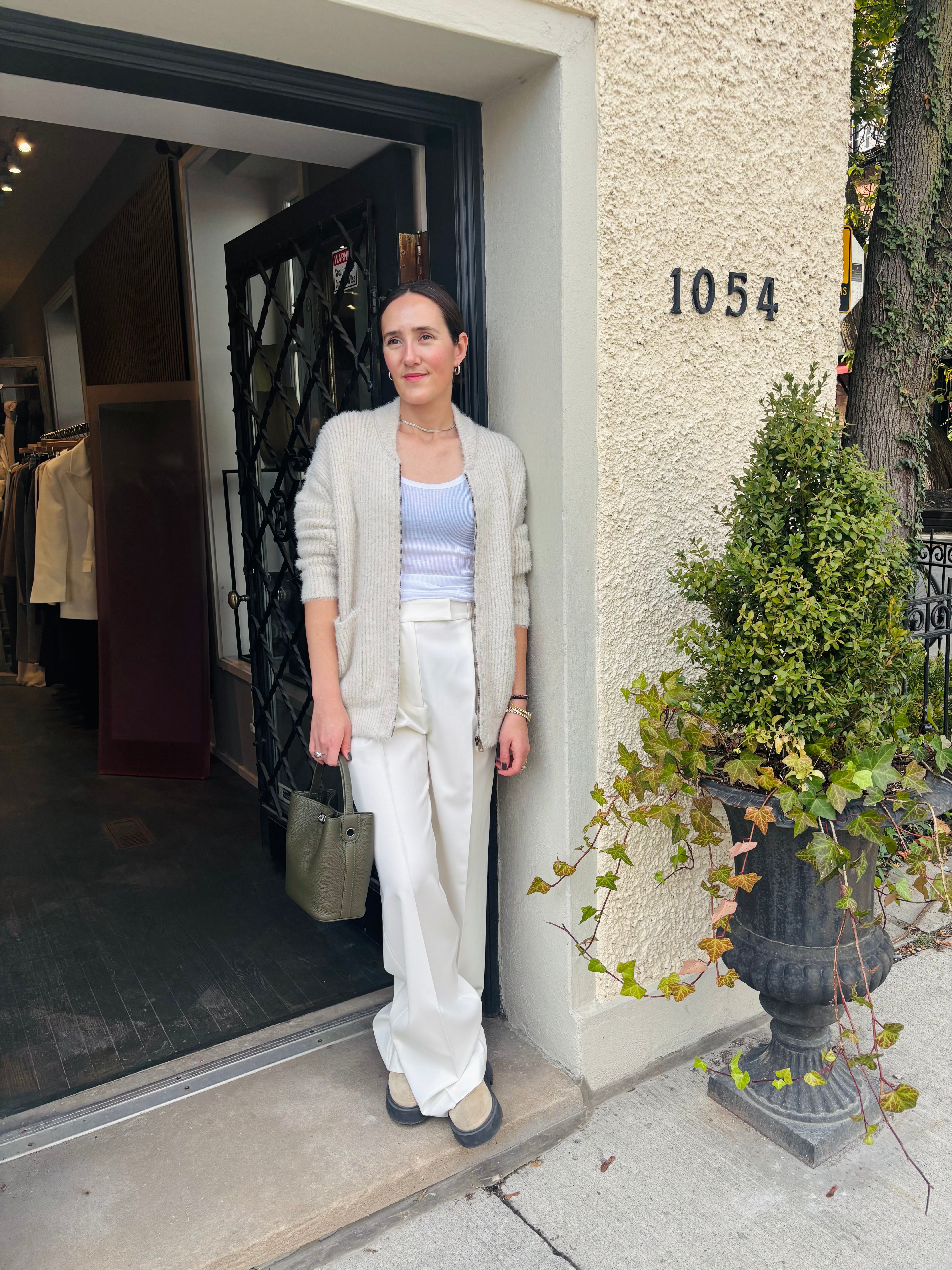 Uma Wang Knit Bomber Jacket Off White