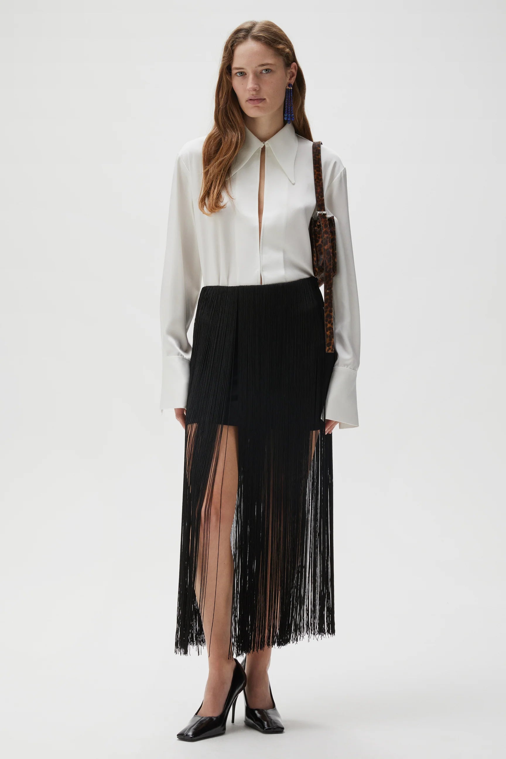 Beaufille Diaz Fringe Skirt | Black