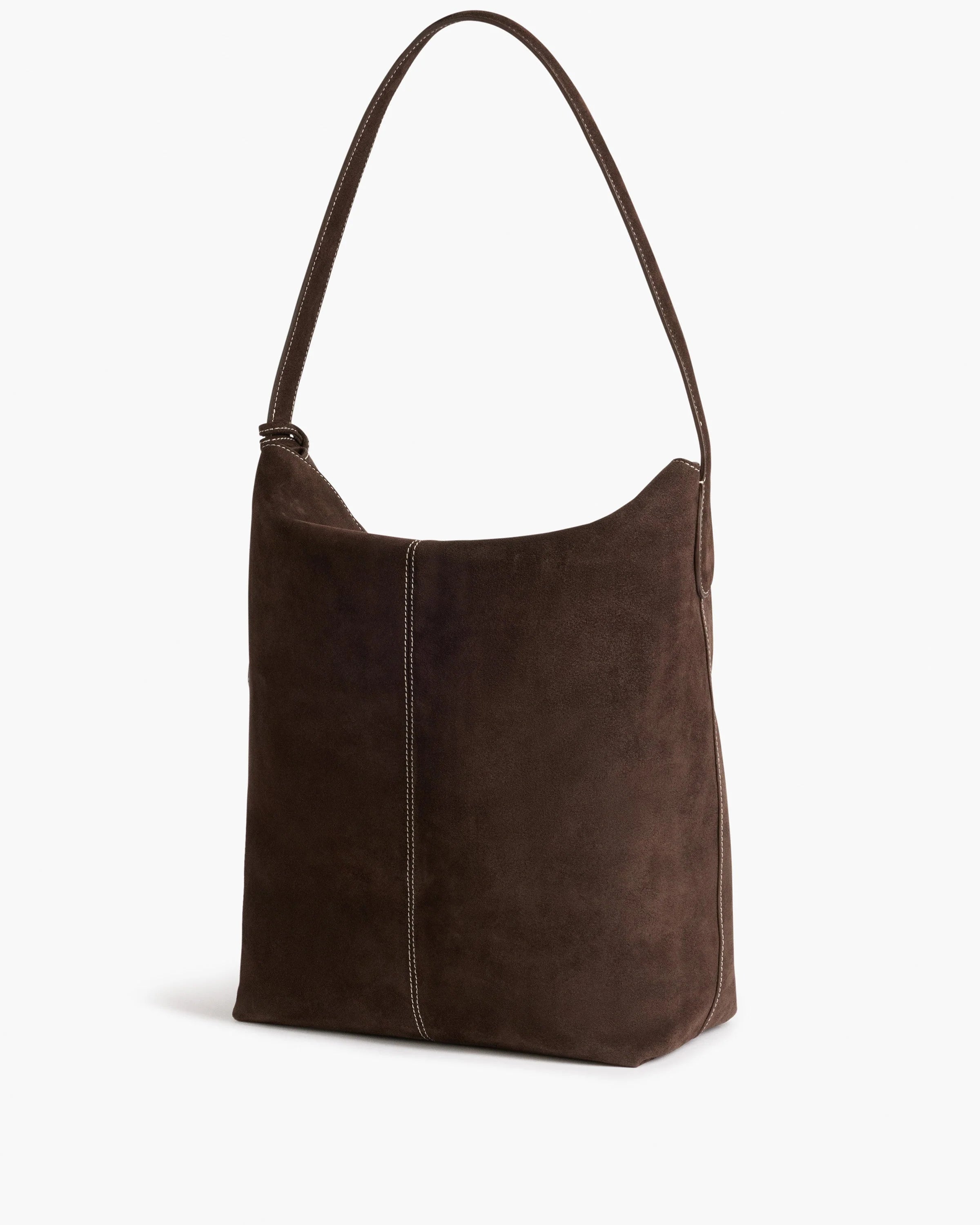 Flattered Alda Grande Shoulder Bag | Chocolate Suede