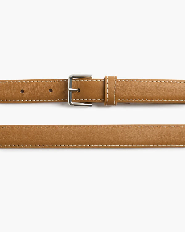 Flattered Babette Leather Belt | Cognac/ Silver