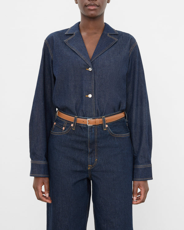 Flattered Babette Leather Belt | Cognac/ Silver