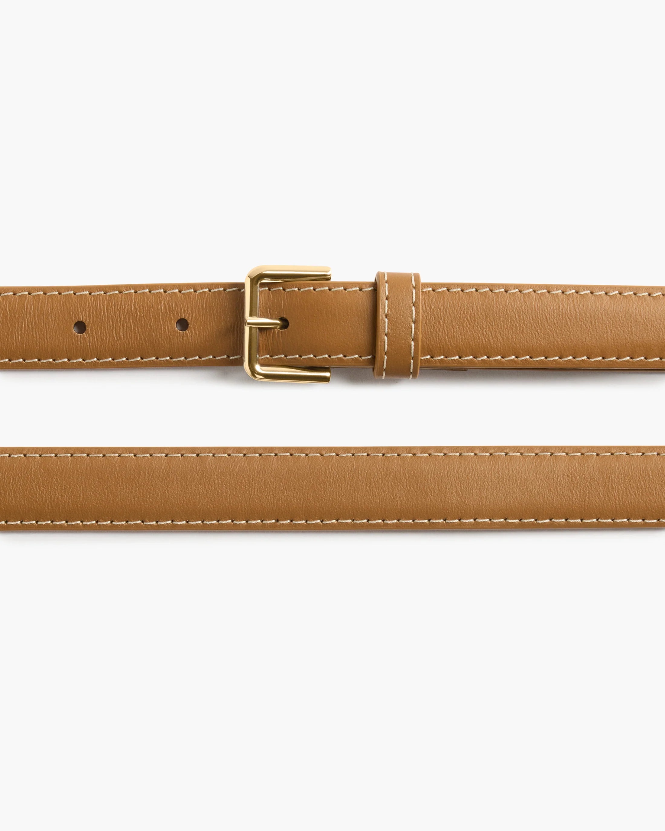 Flattered Barbara Leather Belt | Cognac/ Gold
