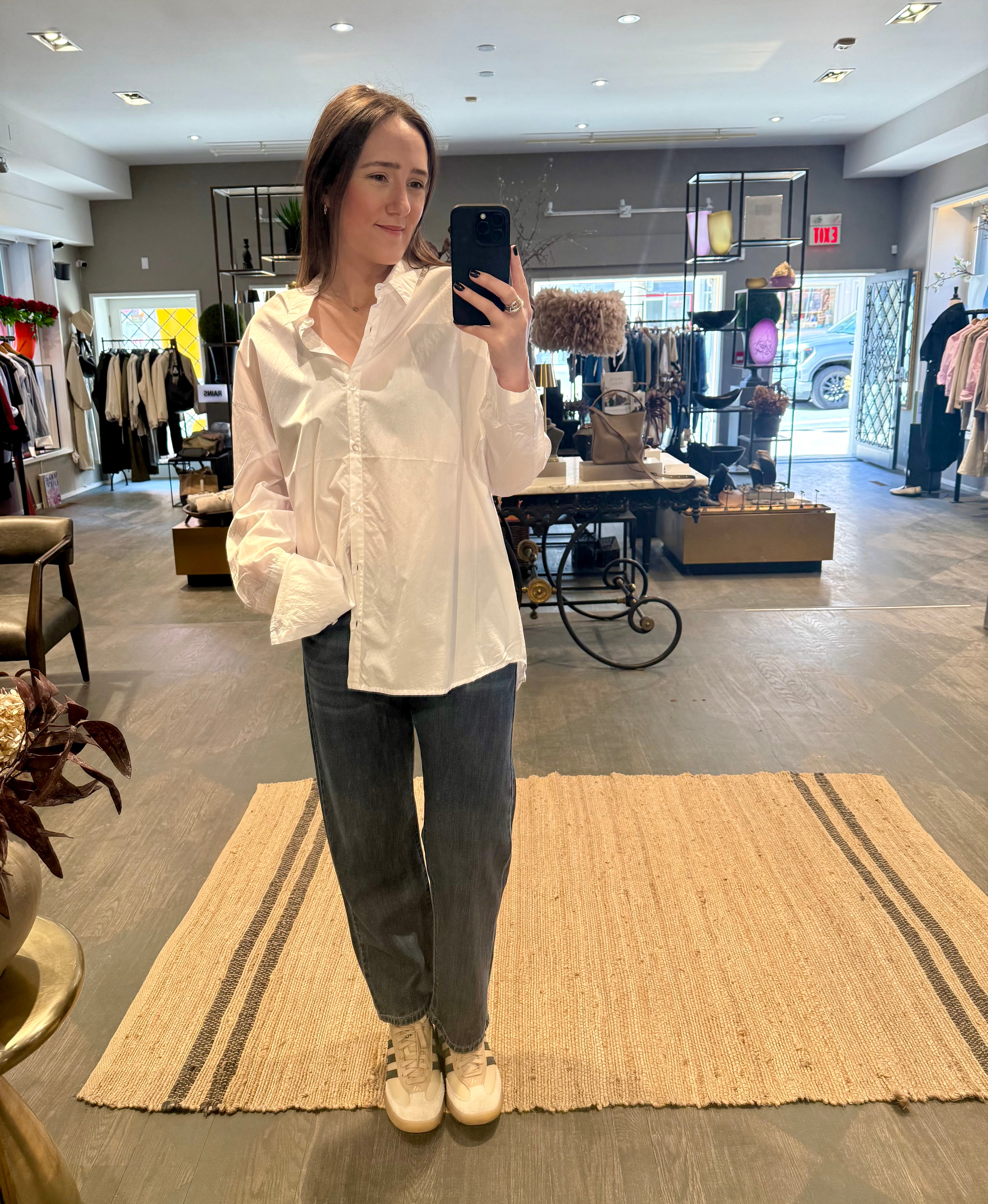 Private Oversized Cotton Shirt White