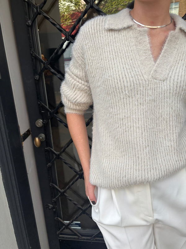 Uma Wang Polo Sweater Off White