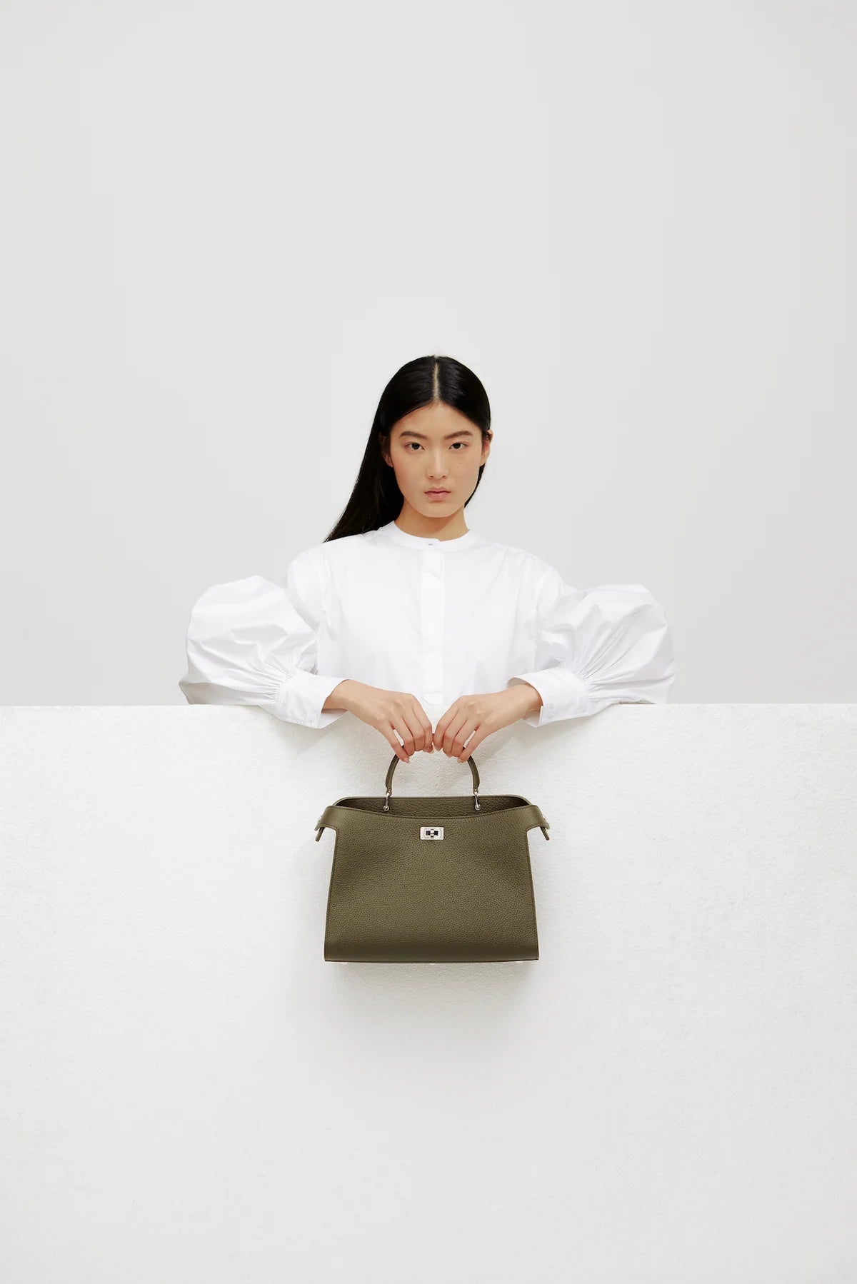 Lutece PM Leather Bag | Khaki