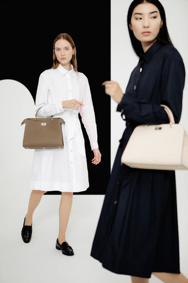 Lutece PM Leather Bag Taupe