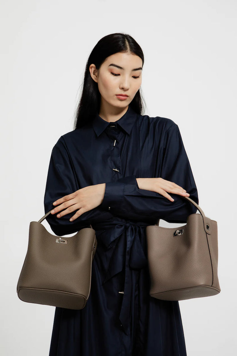 Odeon Mini Leather Bag Taupe