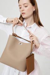 Odeon PM Leather Bag Taupe