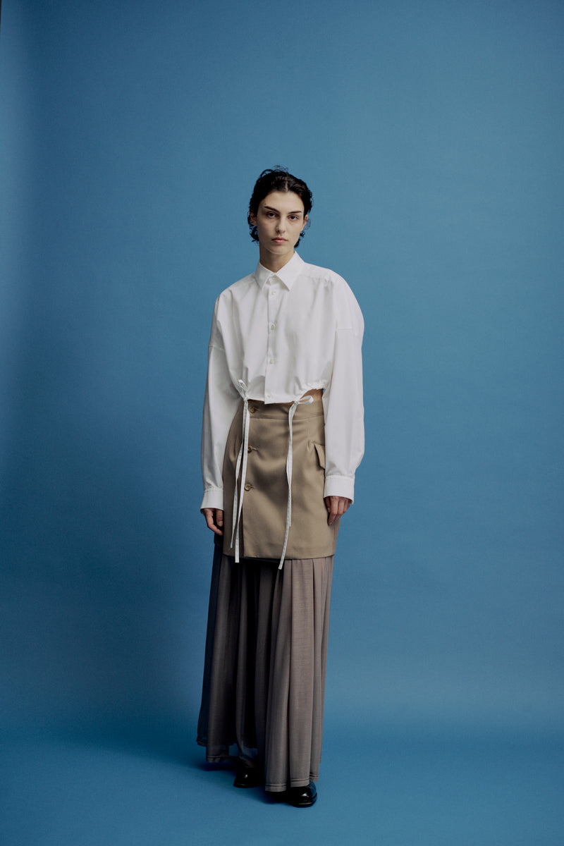 UJOH Cropped Shirt/ Drawstring Hem