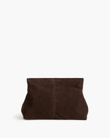 Flattered Clay Clutch | Chocolate Suede