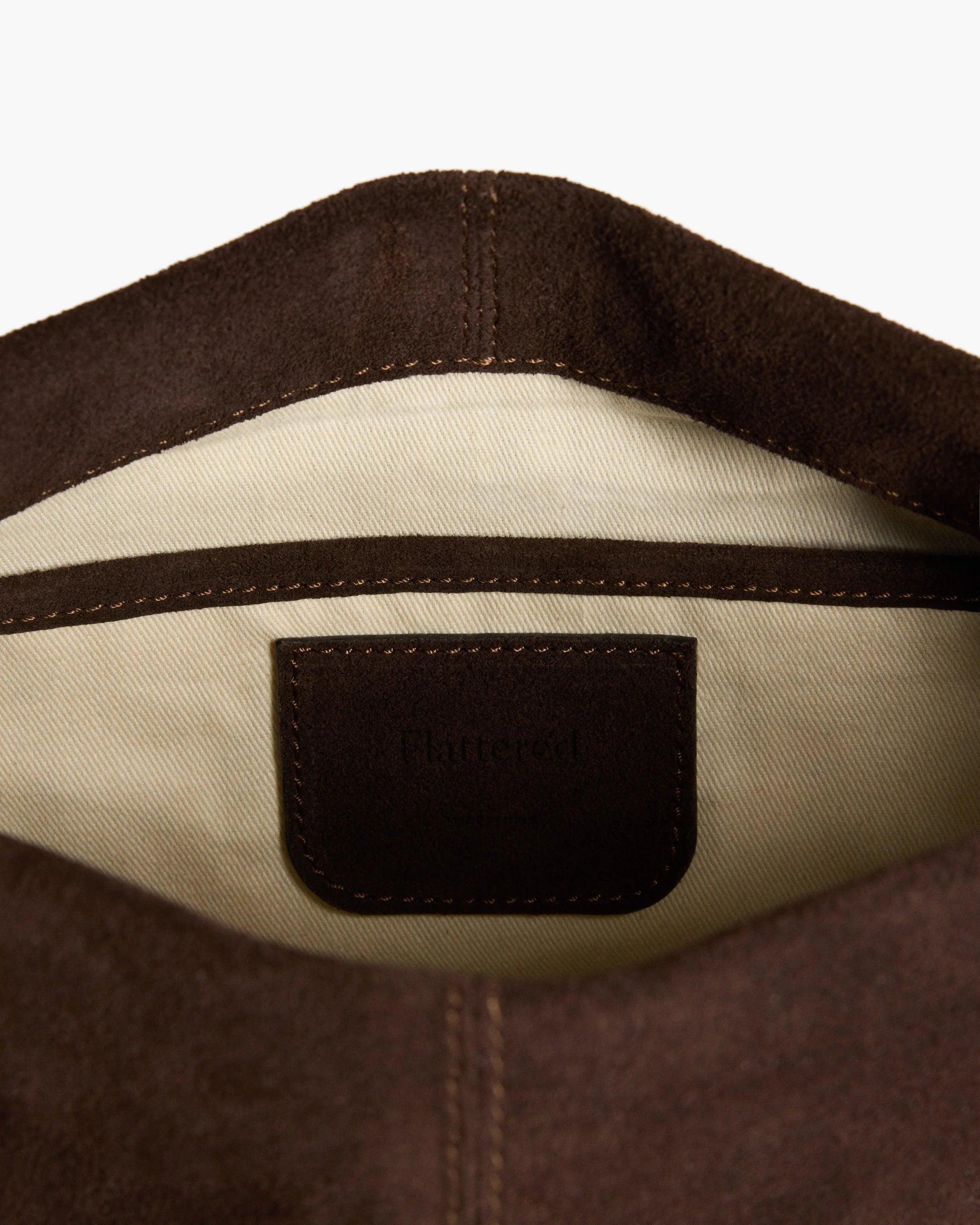 Flattered Clay Clutch | Chocolate Suede