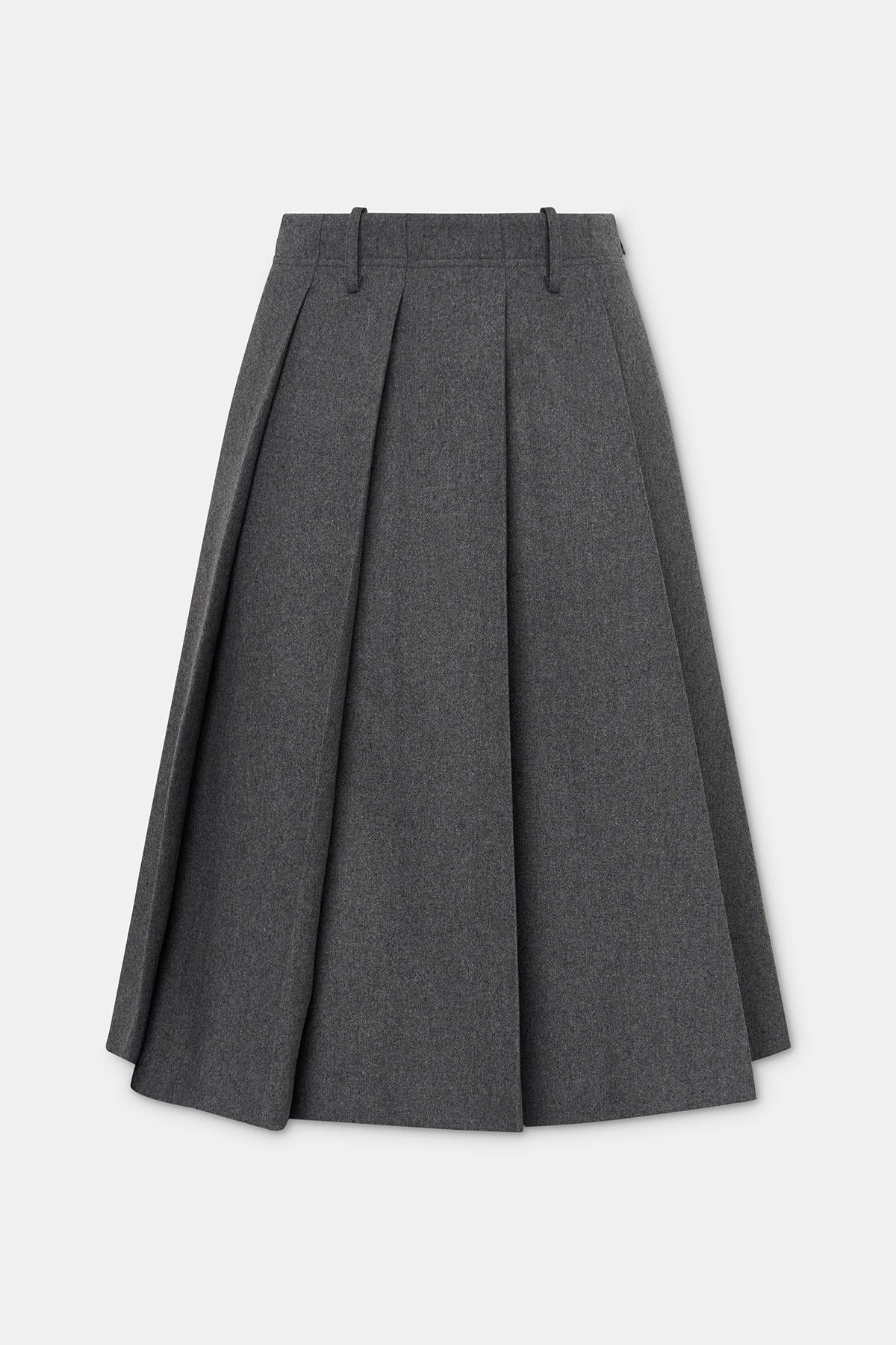 la piscine Pleated Midi Skirt | Mid Grey