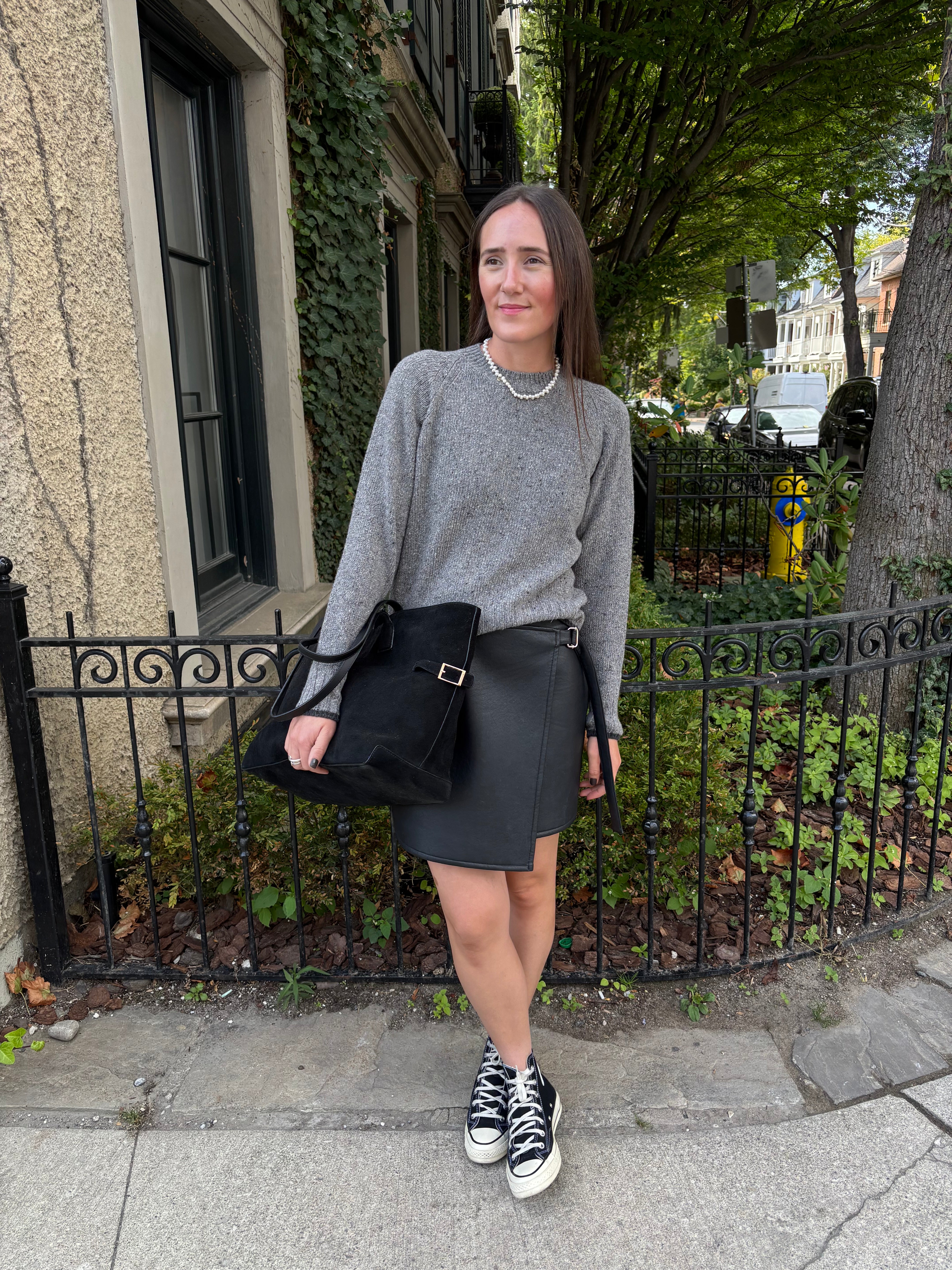 MJ Watson Charcoal/Grey Donegal Cashmere Sweater