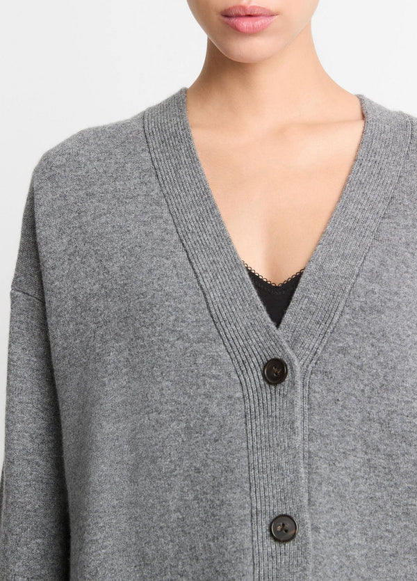 Vince Grey Oversized Knit Cardigan