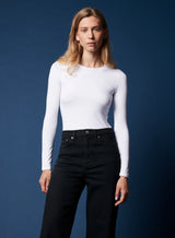 Majestic Filatures Soft Touch Crewneck LS Blanc