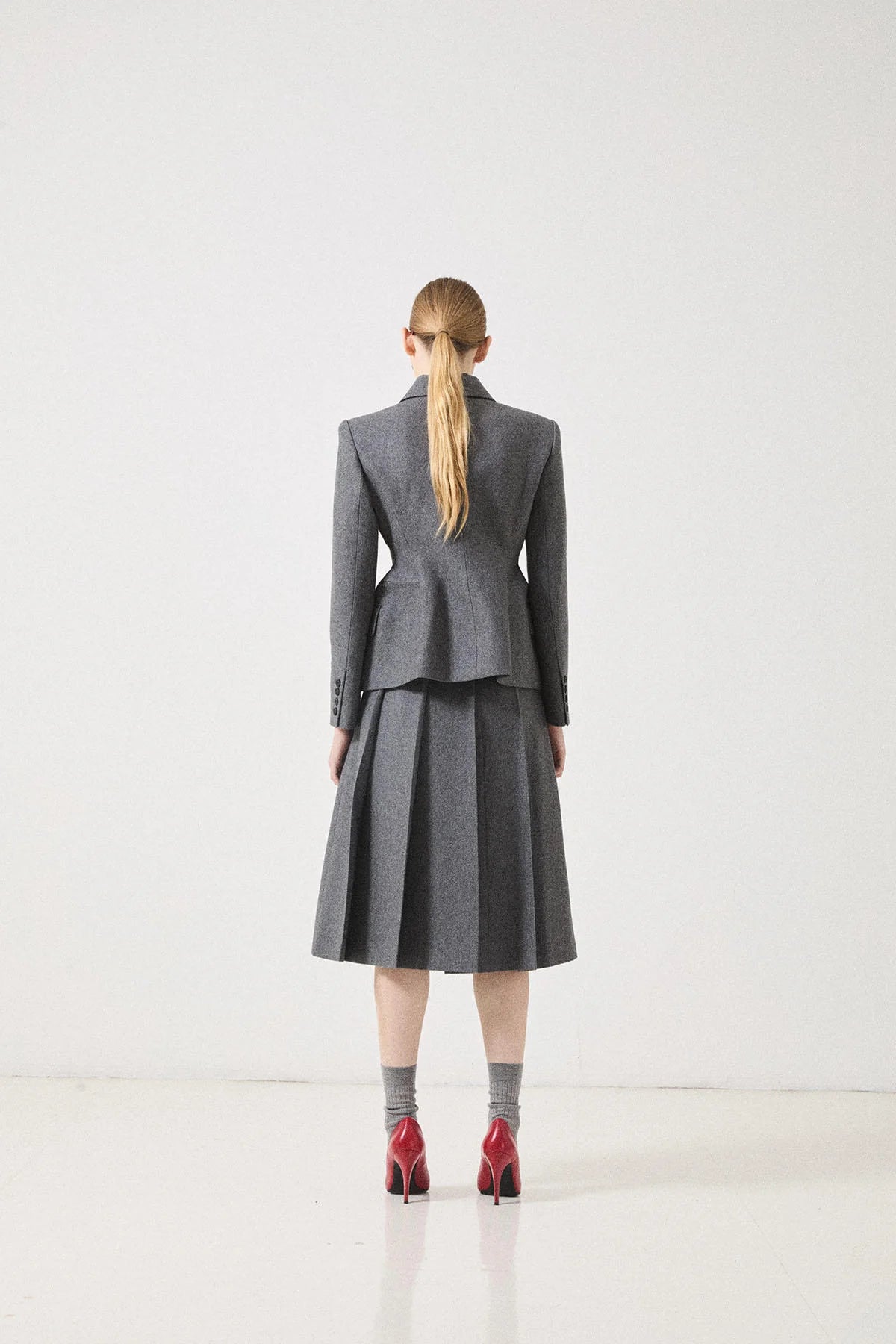 la piscine Sculpted Blazer | Mid Grey