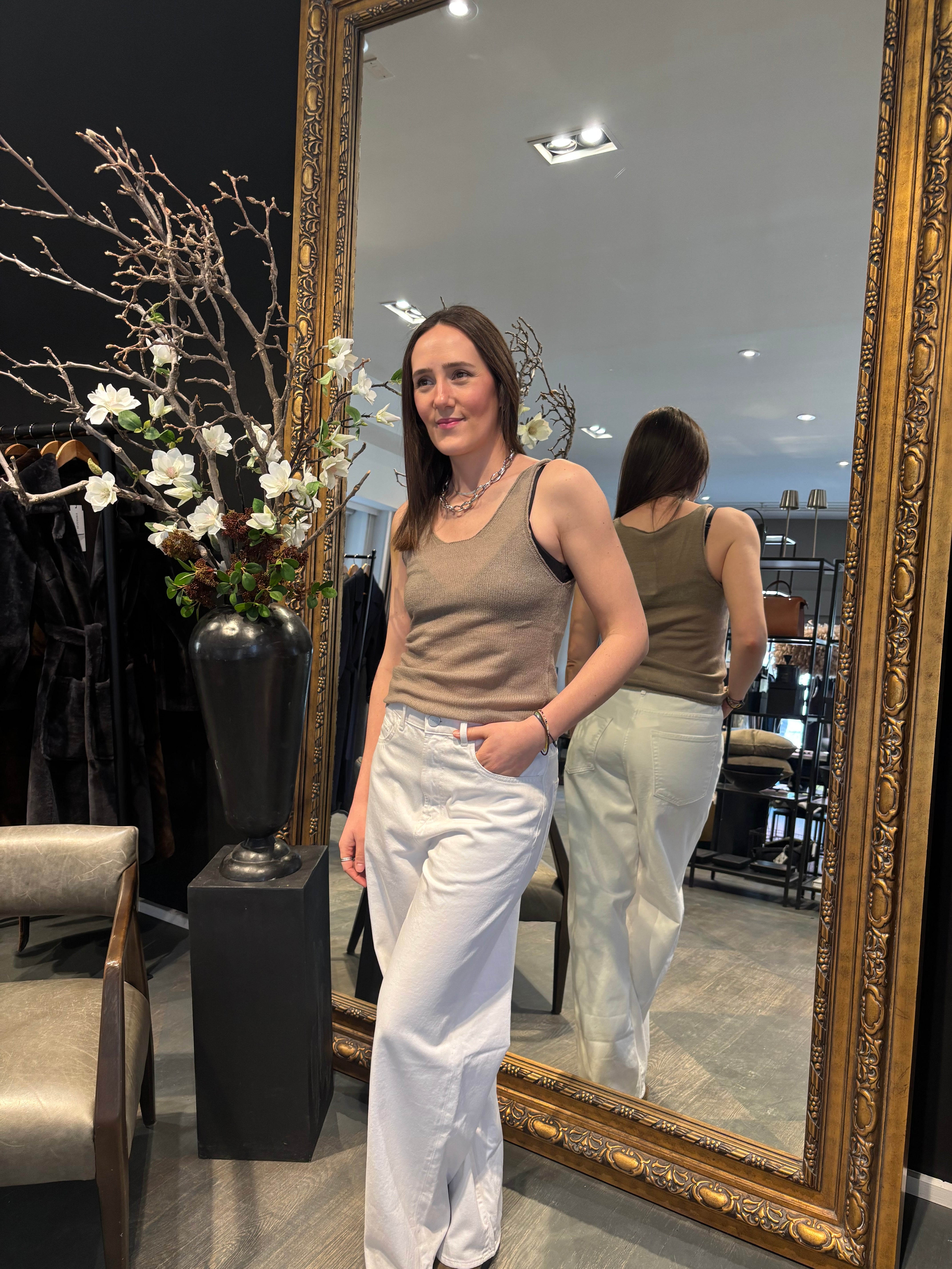 ELY ELY Madge Cashmere Tank | Fungi