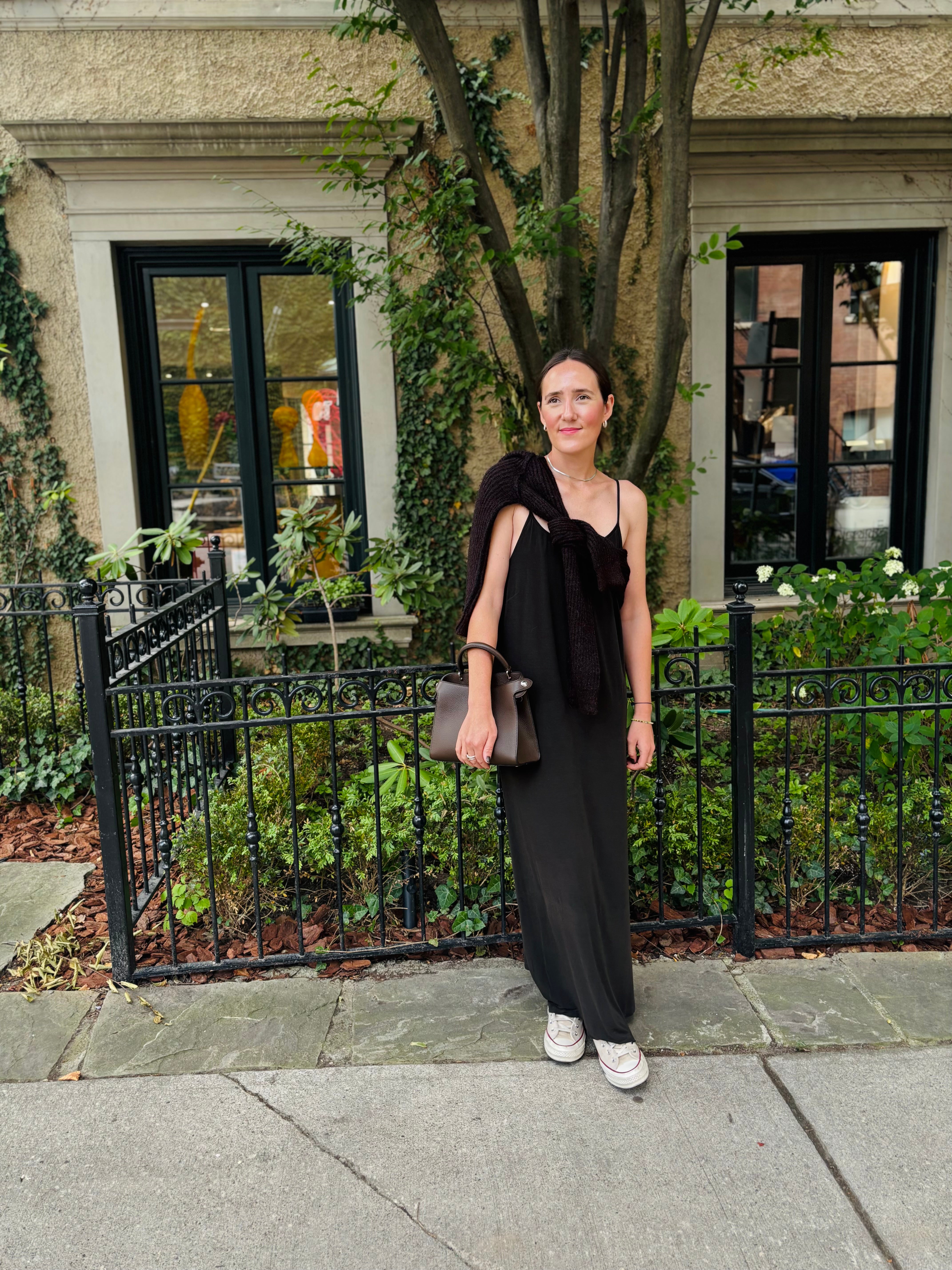 Uma Wang Daya Slip Dress Brown