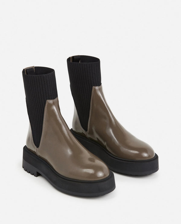 Flattered Aurora Khaki Leather Boot