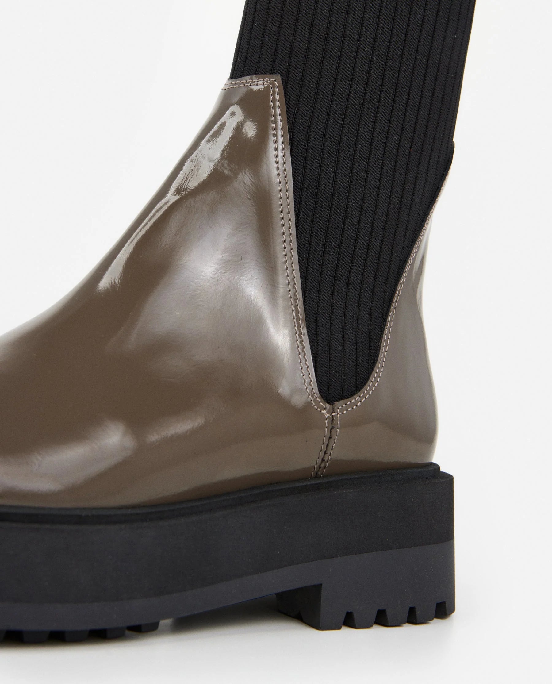 Flattered Aurora Khaki Leather Boot