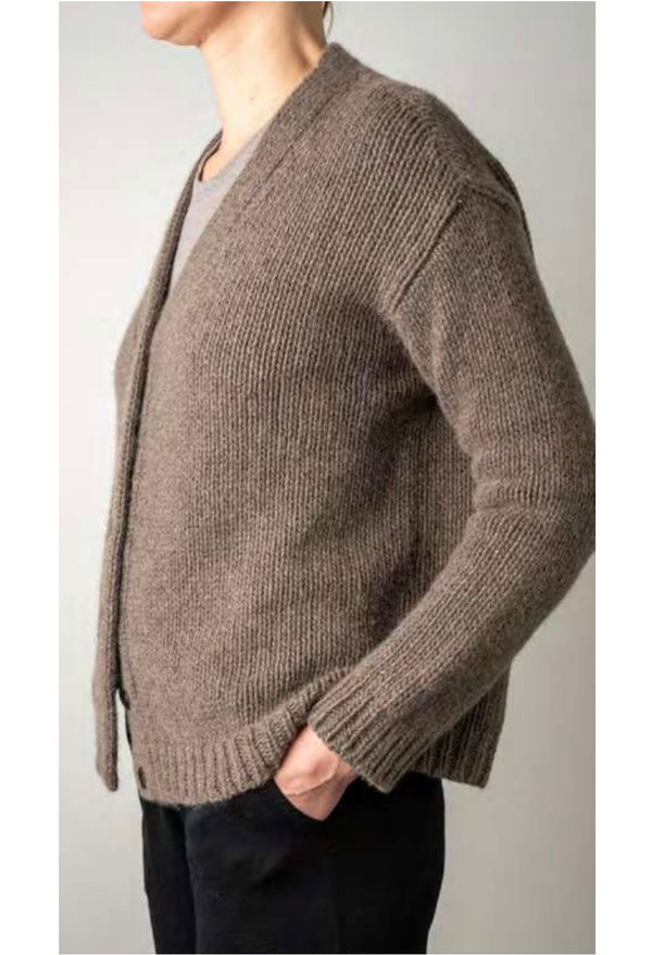 Private Premium Cashmere Cardigan Cafe Grey