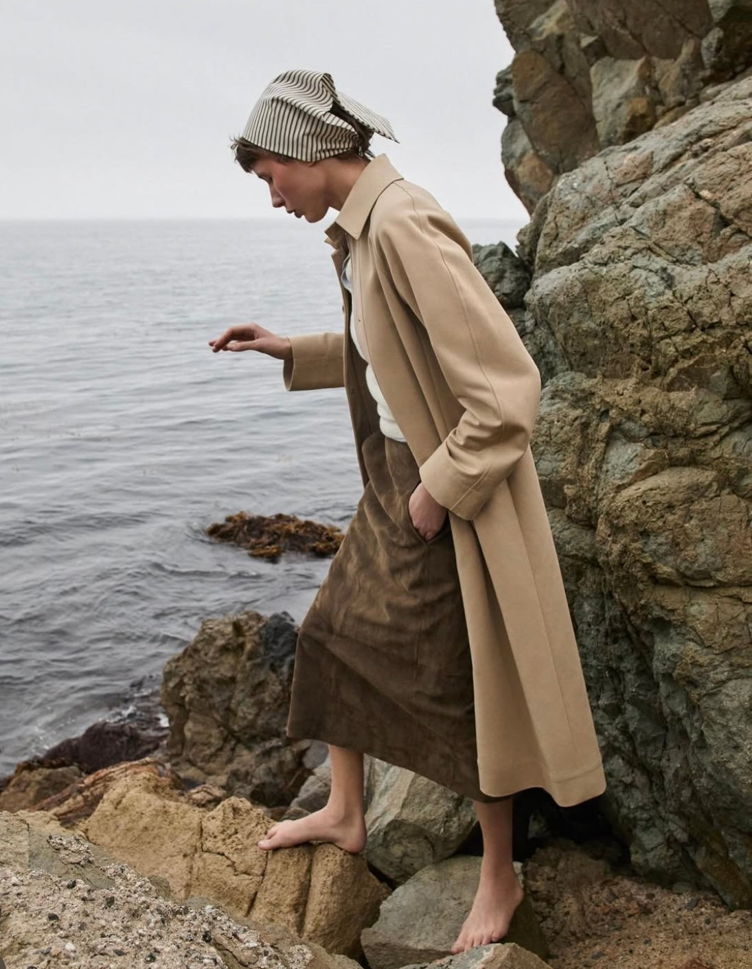 Vince Midi Suede Skirt