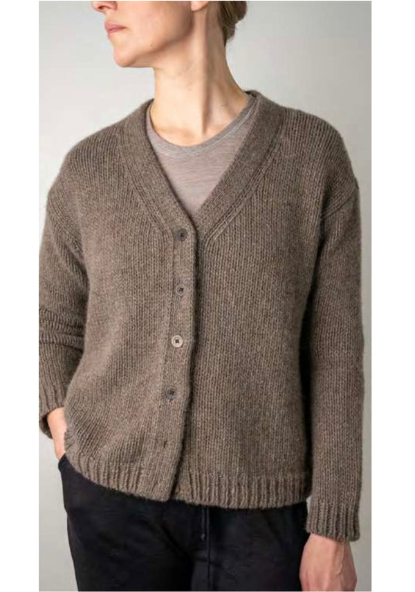 Private Premium Cashmere Cardigan Cafe Grey