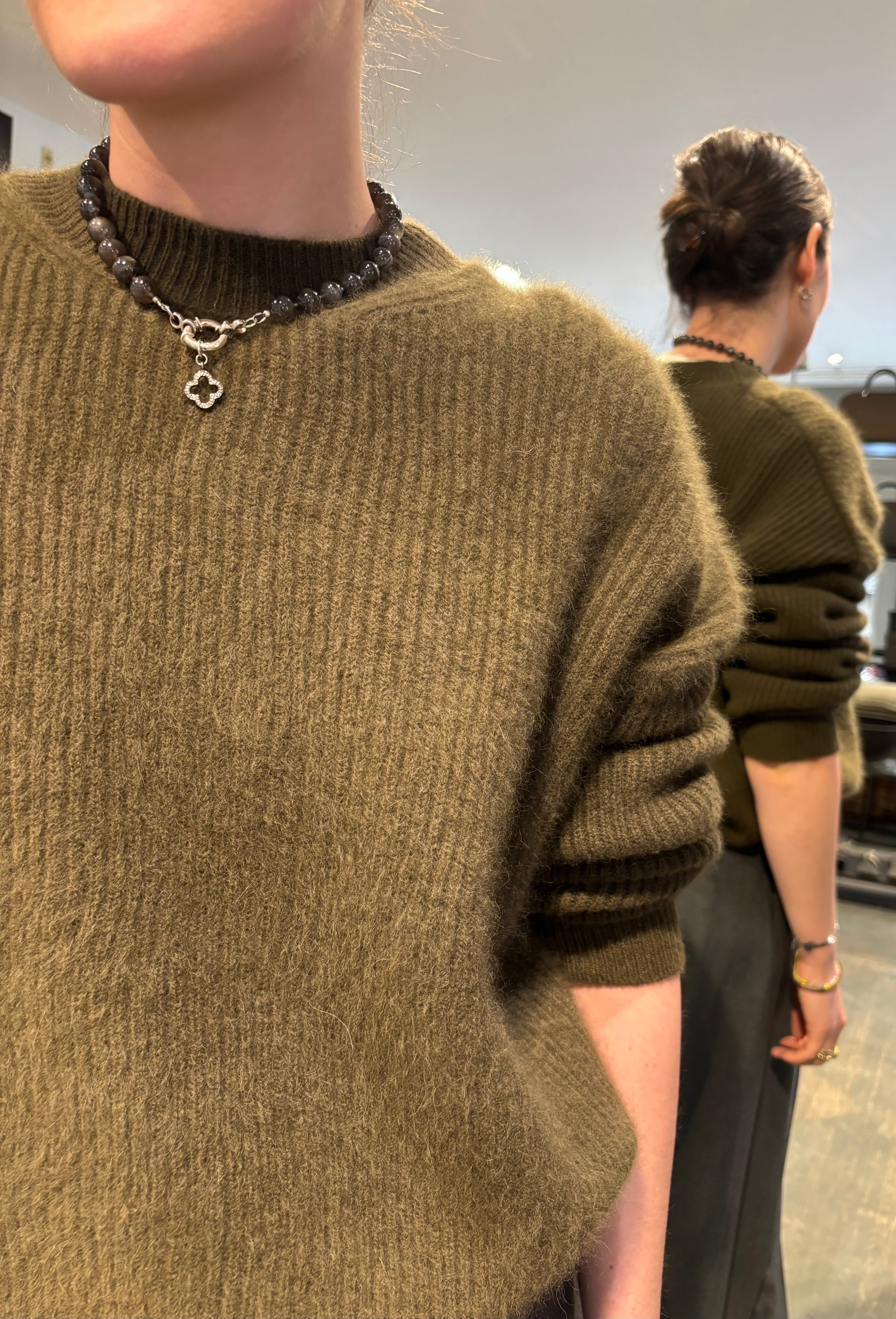 Uma Wang Long Sleeve Sweater Army Green