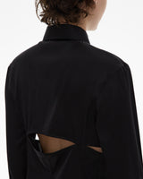 Helmut Lang Black Silk Slash Shirt