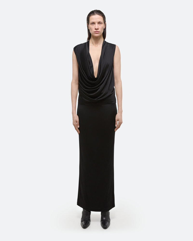 Helmut Lang Fluid Jersey Skirt Black