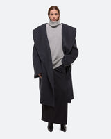 Helmut Lang Double Face Charcoal Cocoon Coat