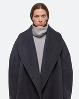 Helmut Lang Double Face Charcoal Cocoon Coat