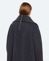 Helmut Lang Double Face Charcoal Cocoon Coat