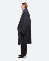 Helmut Lang Double Face Charcoal Cocoon Coat