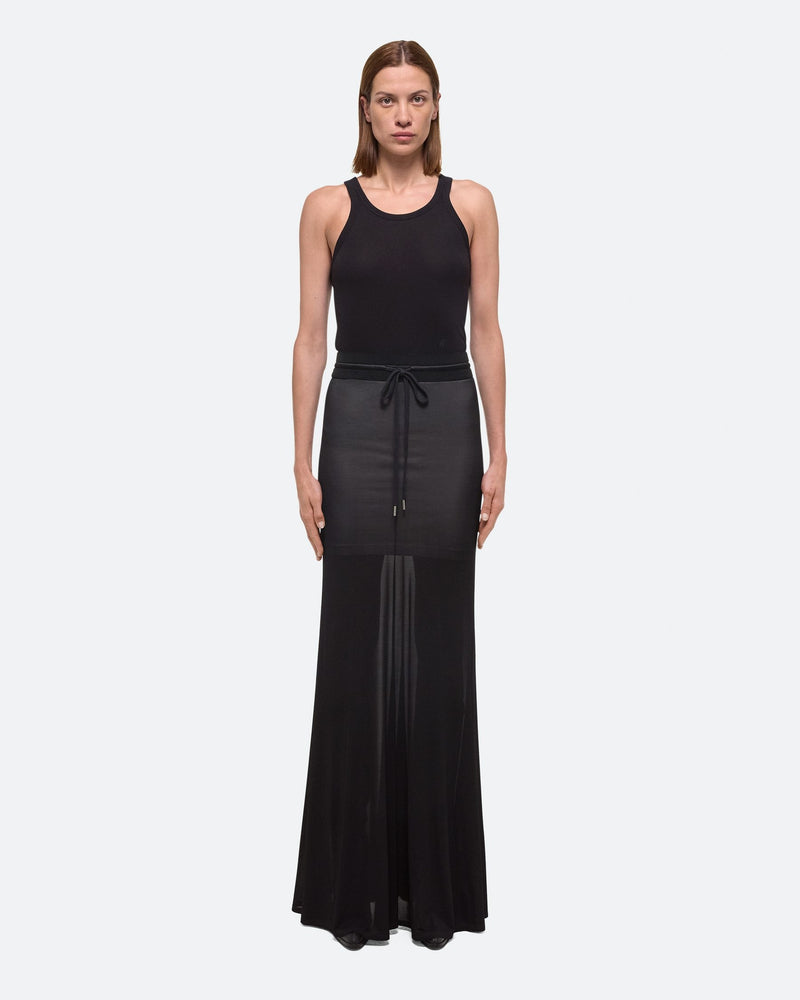 Helmut Lang Black Pull On Skirt