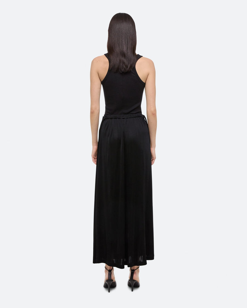 Helmut Lang Black Fluid Wrap Skirt