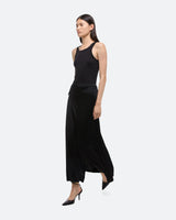 Helmut Lang Black Fluid Wrap Skirt