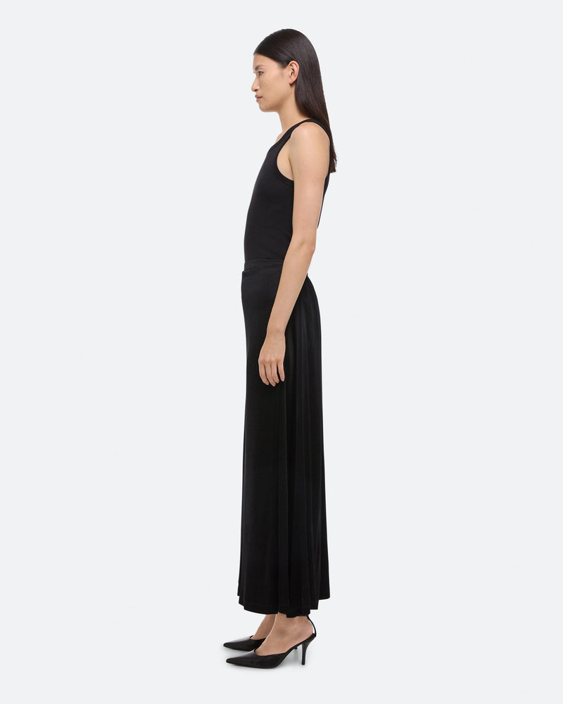 Helmut Lang Black Fluid Wrap Skirt