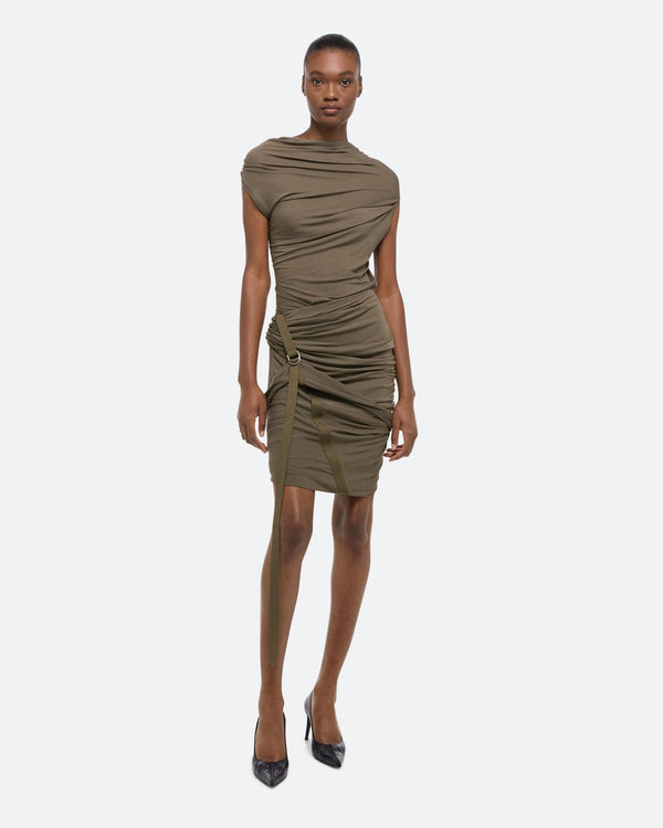 Helmut Lang Olive Wind Skirt