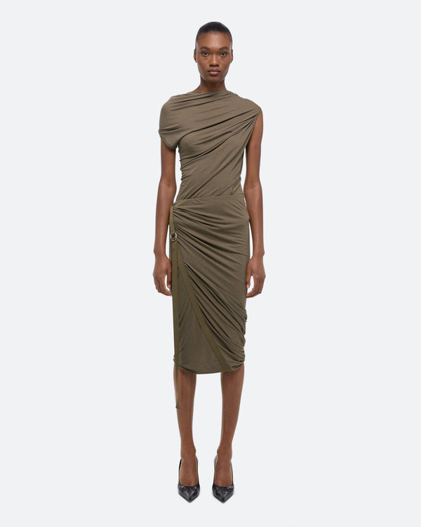 Helmut Lang Olive Wind Skirt