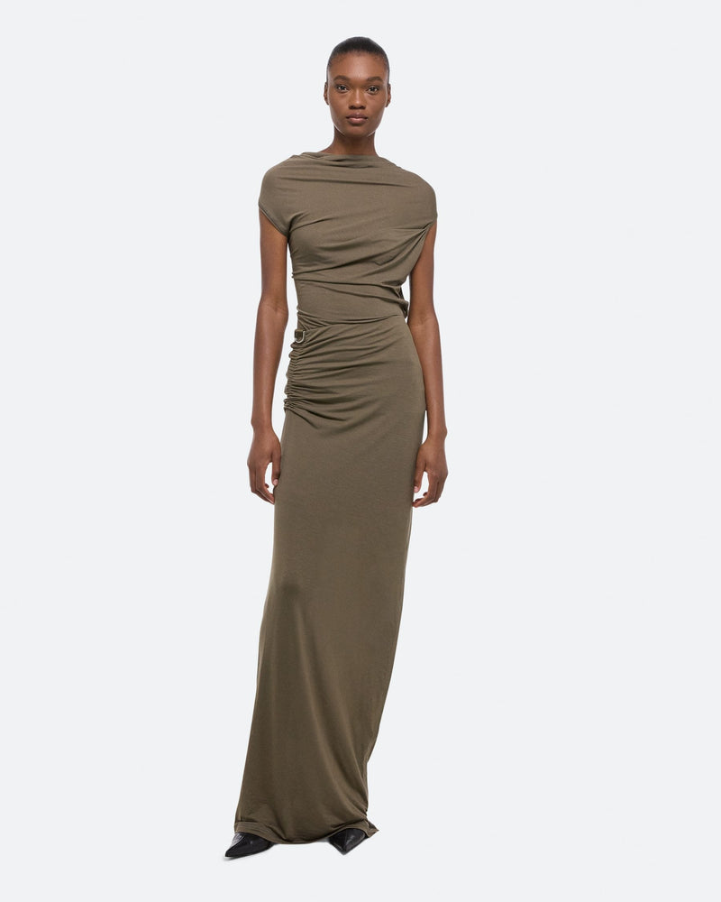 Helmut Lang Olive Wind Skirt