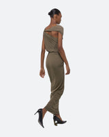 Helmut Lang Olive Wind Skirt