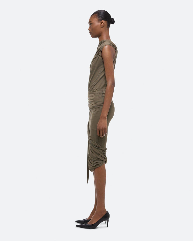 Helmut Lang Olive Wind Skirt