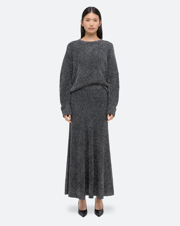 Helmut Lang Silver Lurex Full Skirt