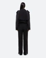 Helmut Lang Black Cropped Trench Coat