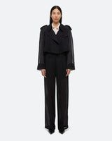 Helmut Lang Black Cropped Trench Coat