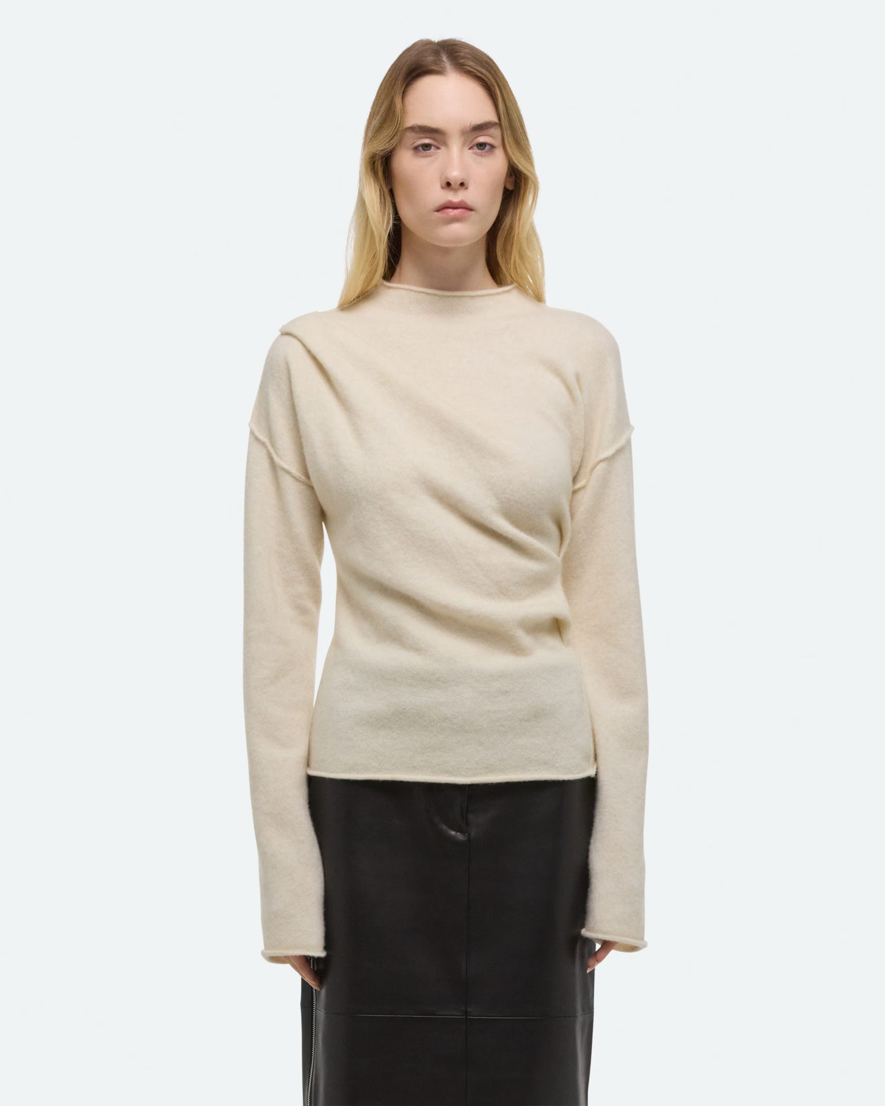 Helmut Lang Slouchy Twist Sweater | Ivory