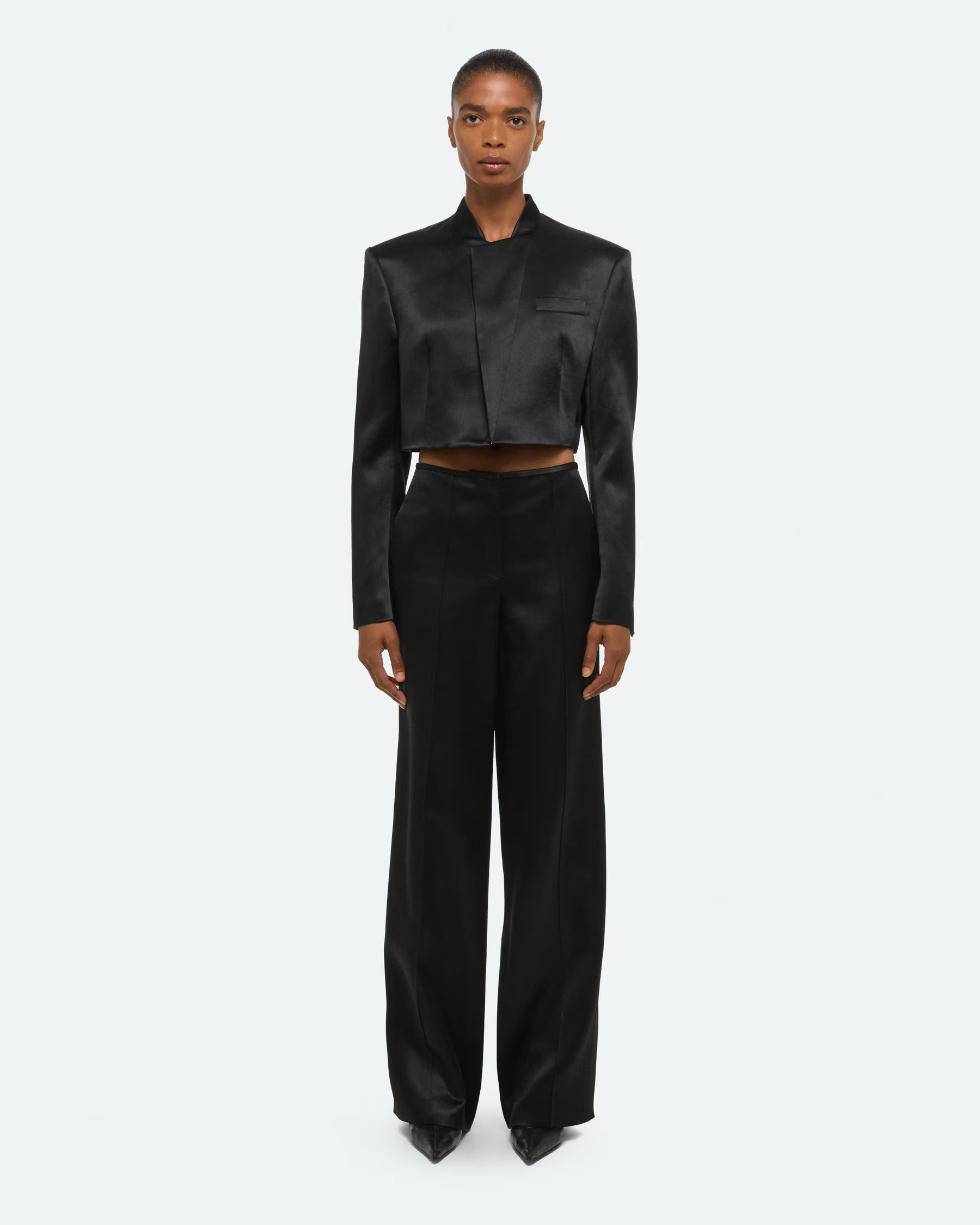 Helmut Lang Minimal Satin Pants | Black